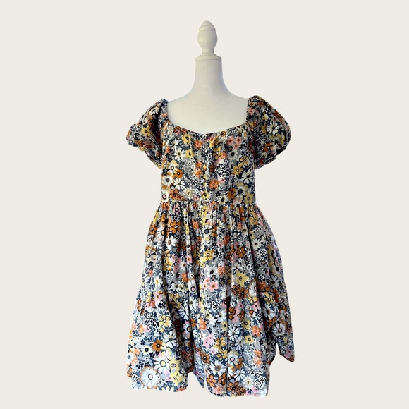 American Eagle | AE Floral Button-Front Mini Dress - Picture 2 of 16